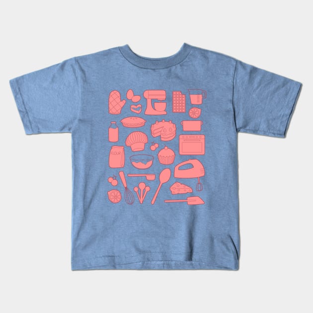 Baking Pink Kids T-Shirt by Abbilaura